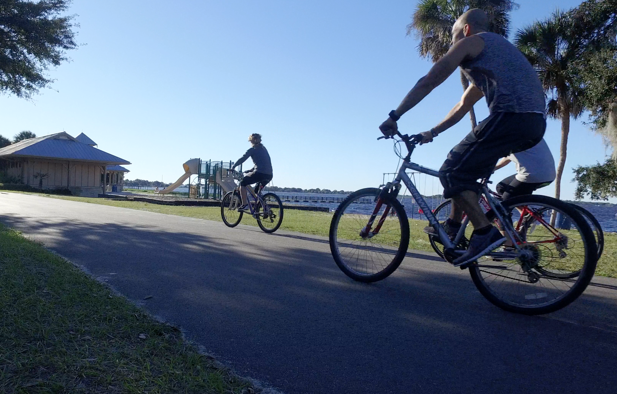 bikers_in_clermont_florida_waterfront_park