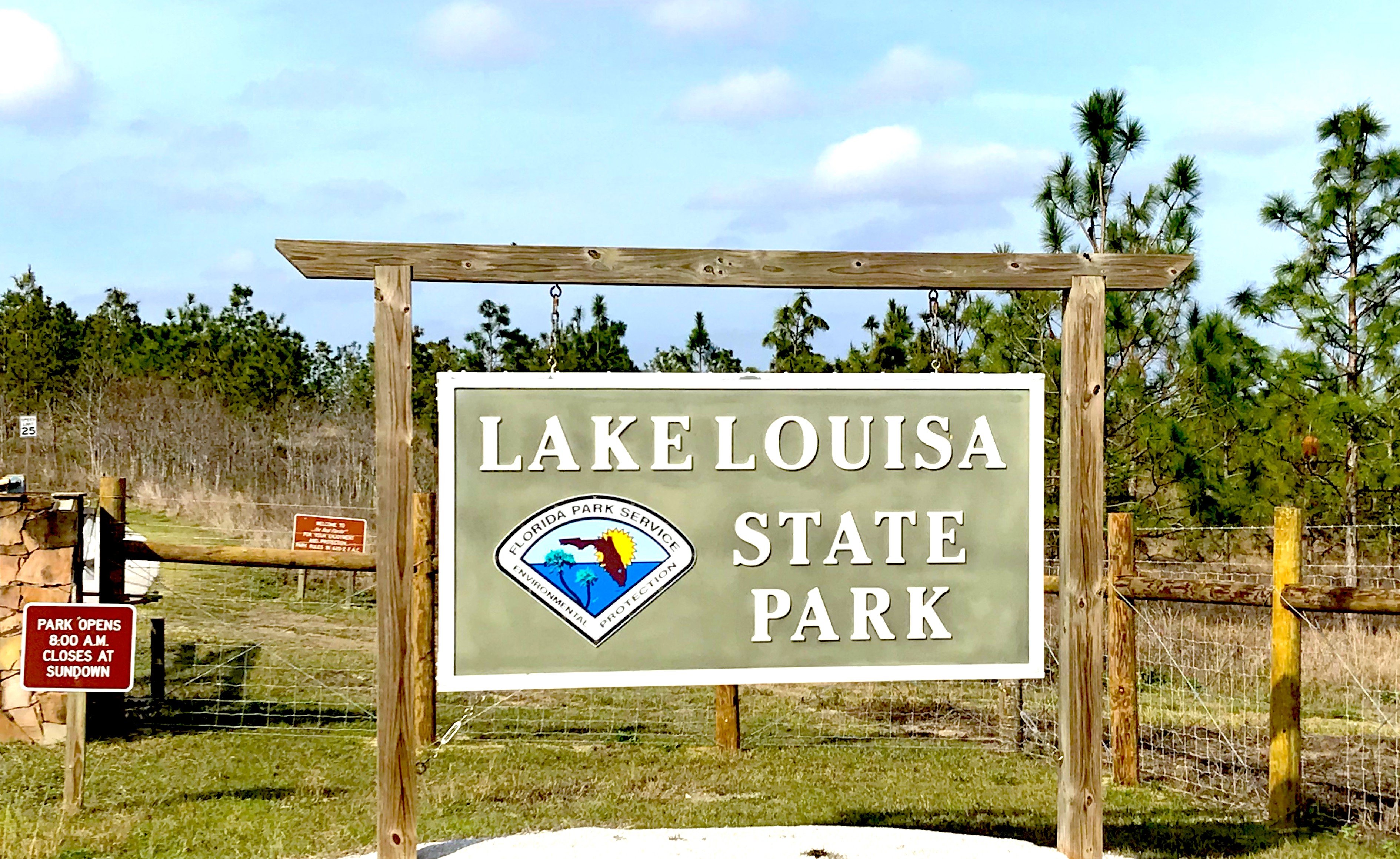 lake louisa state park sign clermont florida