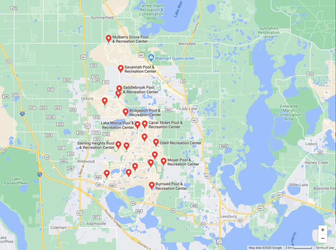 the villages, florida recreation centers