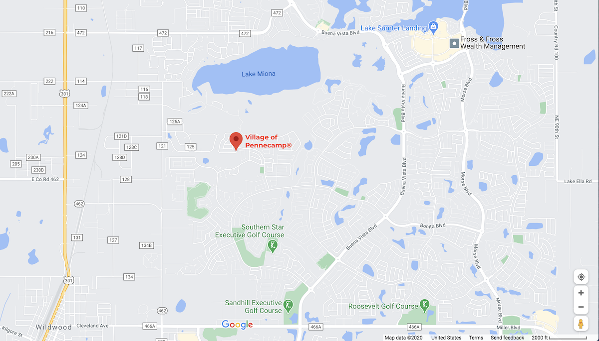 village of pennecamp community in the villages, fl